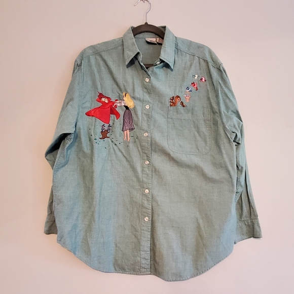 Disney Tops - Sleeping Beauty Aurora Vintage Disney Button up